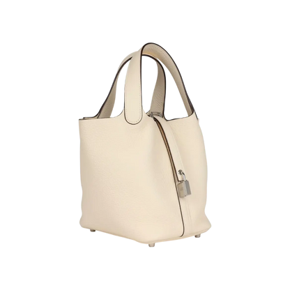 Hermès Picotin Lock 18 Nata Clemence Palladium Hardware