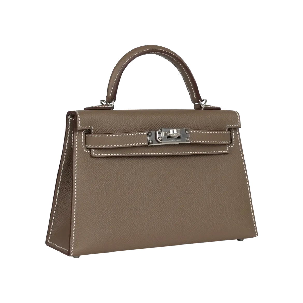 Hermès Mini Kelly Sellier Etoupe Epsom Palladium Hardware