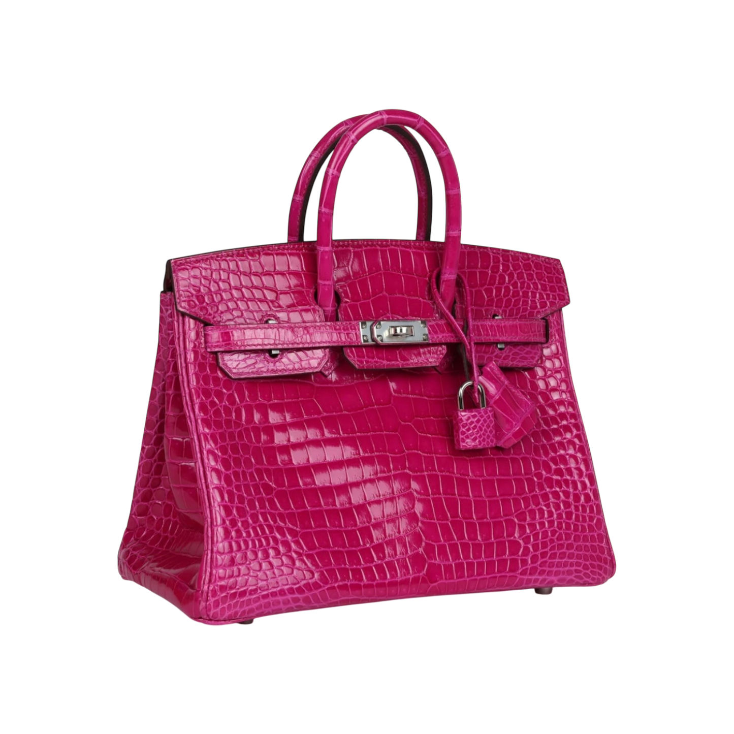 Hermès Birkin 25 Rose Sheherazade Crocodile Palladium Hardware