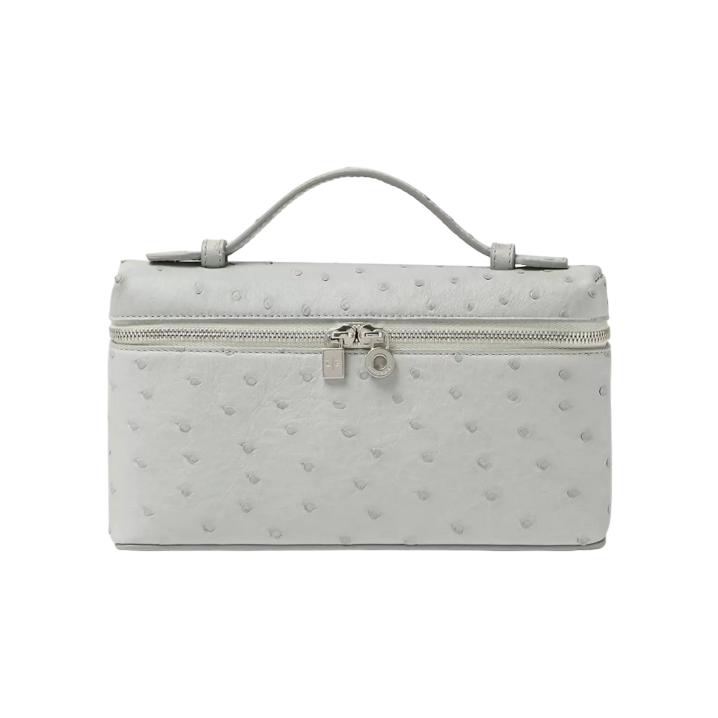 Loro Piana L19 Bag Ostrich Deep Ice / Antique Silver