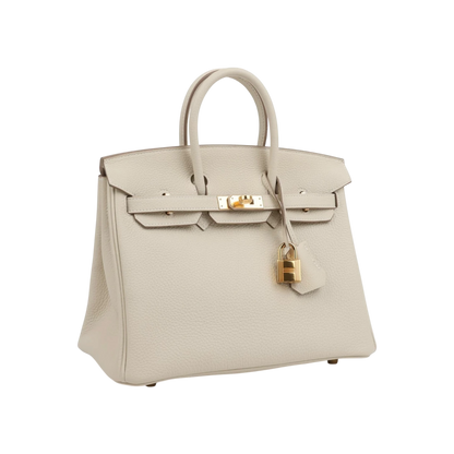 Hermès Birkin 25 Craie Togo Gold Hardware