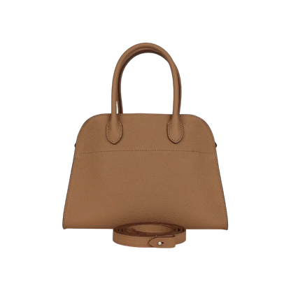 The Row Soft Margaux 10 Bag Sandpit Calfskin Silver Hardware