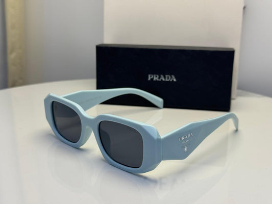 Prada | Symbole Rectangular Sunglasses – Transparent / Blue