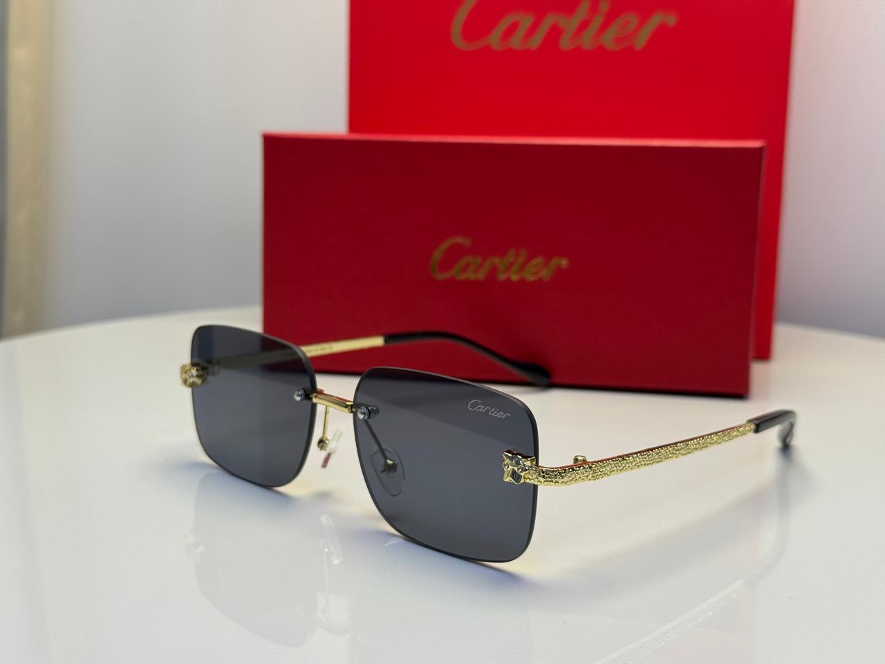Cartier | Panthère de Cartier Rimless Eyewear Watch – Gold / Clear