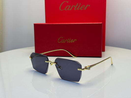 Cartier | Panthère de Cartier Rimless Eyewear Watch – Gold / Clear / Black