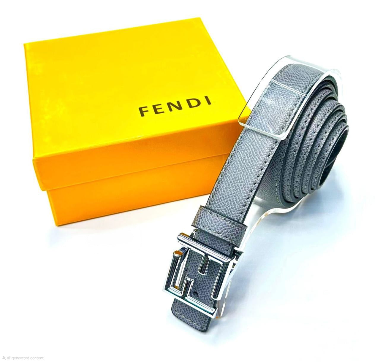 Fendi | Ff Motif Belt – Black / Silver