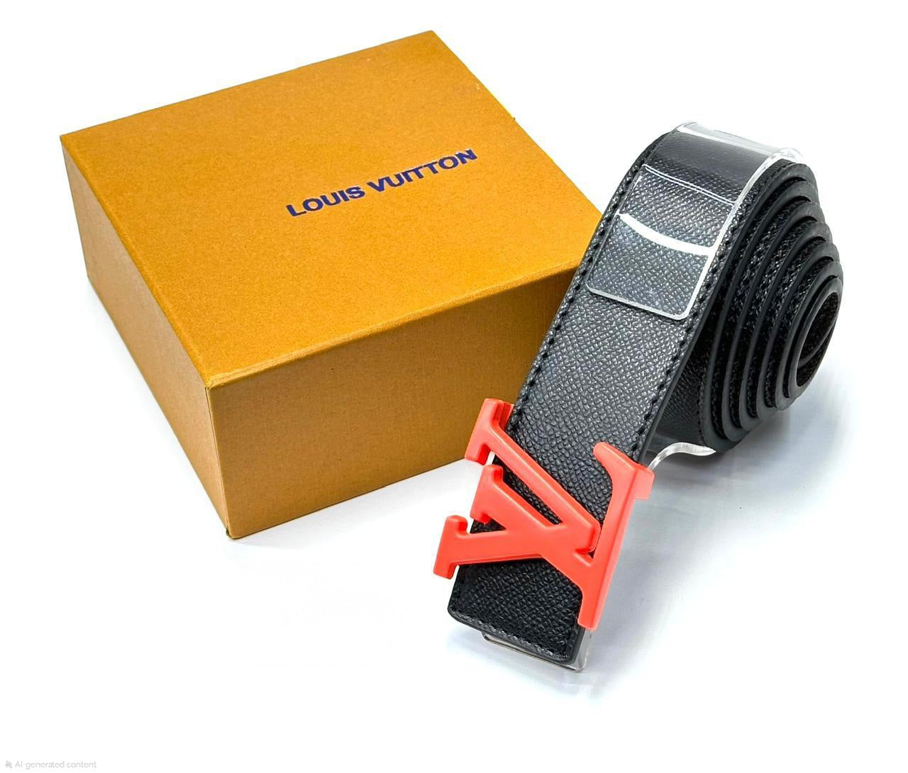 Louis Vuitton | LV Heart Grained Leather Belt – Black