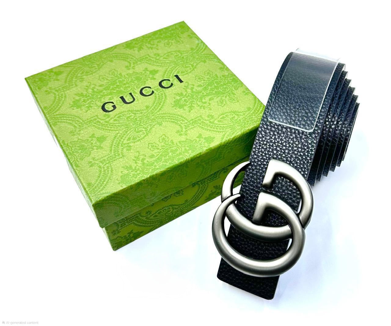 Gucci | Interlocking G Belt – Black / Silver Black