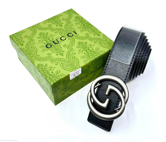 Gucci | Marmont Double G Belt – Black / White
