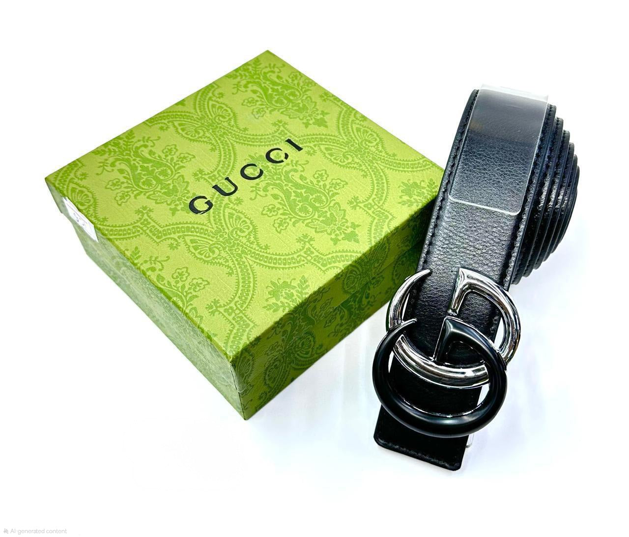Gucci | Marmont Double G Belt – Black / Silver