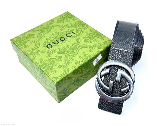 Gucci | Blondie Interlocking G Belt – Black / Gold / Black