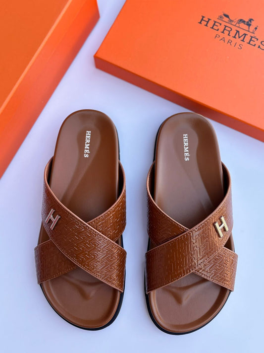 Hermès | Izmir Blanc H 3d Embossing Sandals
