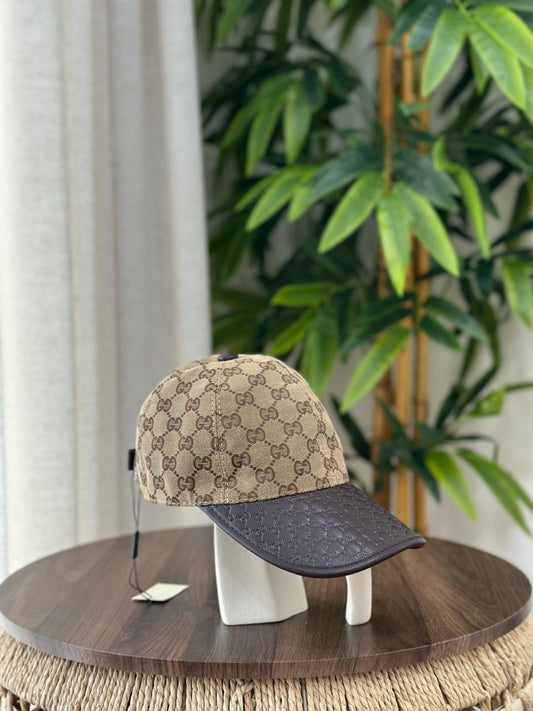 Gucci | GG Canvas Leather Baseball Hat – Burgundy
