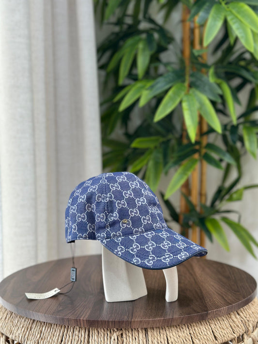 Gucci | GG Denim Baseball Hat – Blue / White