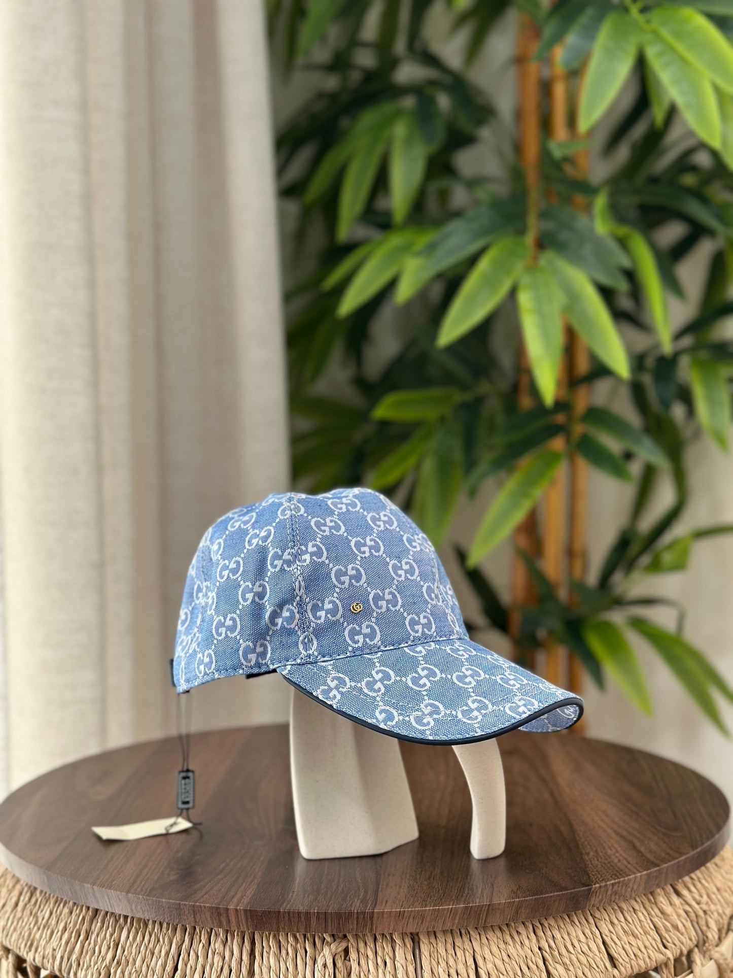 Gucci | Jumbo GG Denim Baseball Hat – Dark Blue / Ivory
