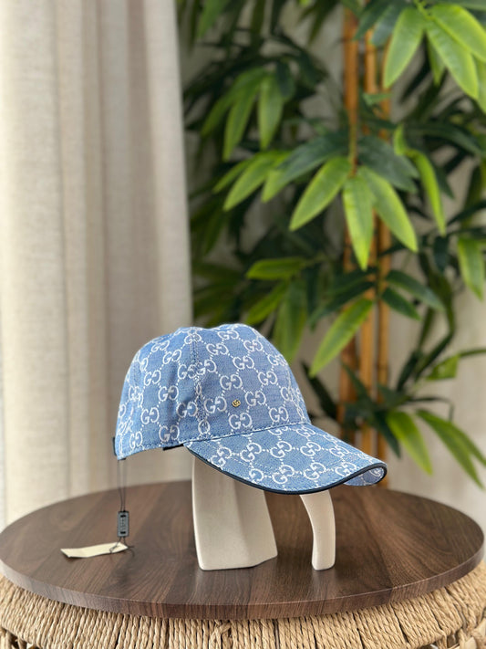 Gucci | Jumbo GG Denim Baseball Hat – Dark Blue / Ivory