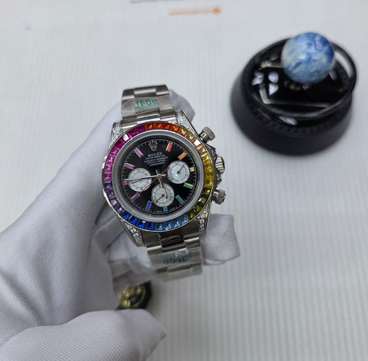 Rolex | Cosmograph Daytona Rainbow Watch – Yellow / Gold / Black