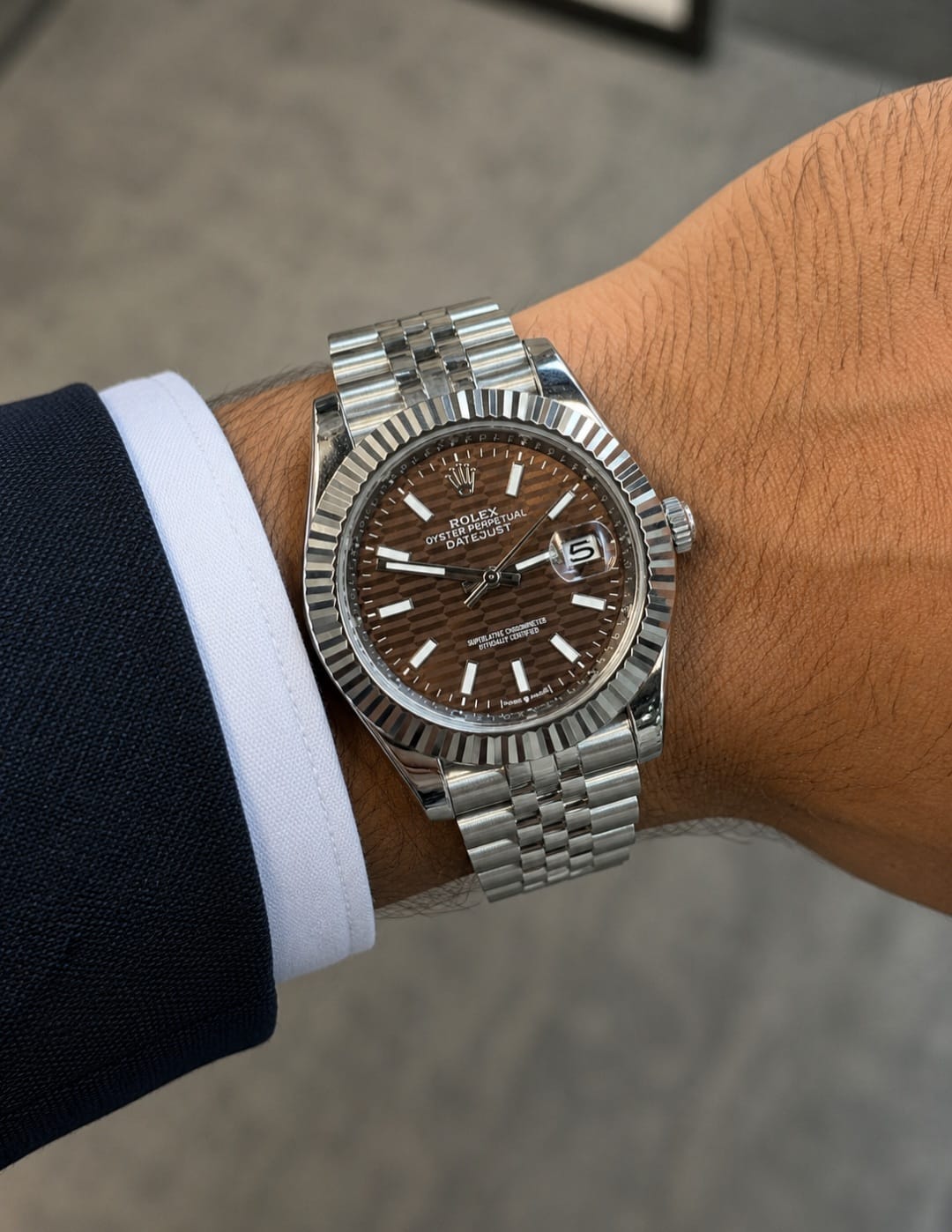 Rolex | Datejust 41 Two Tone Everose Oystersteel Roman Diamond Vi Ix – Gold / Black