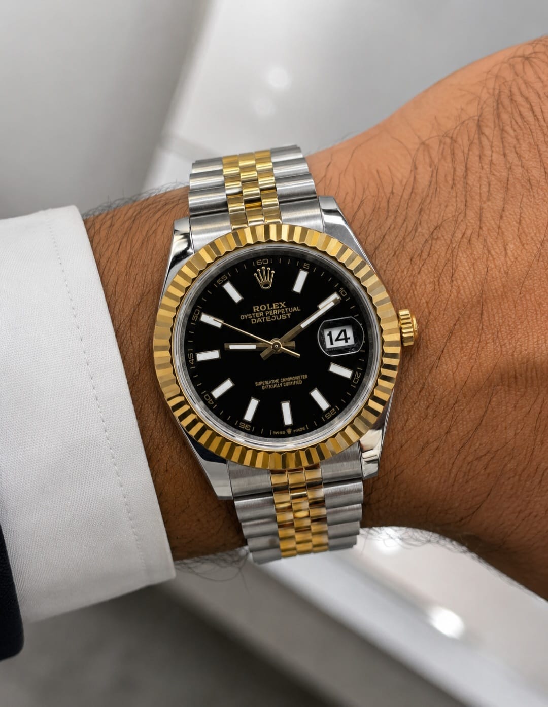 Rolex | Datejust 41 Oystersteel Mother Watch – White / Gold / Pearl