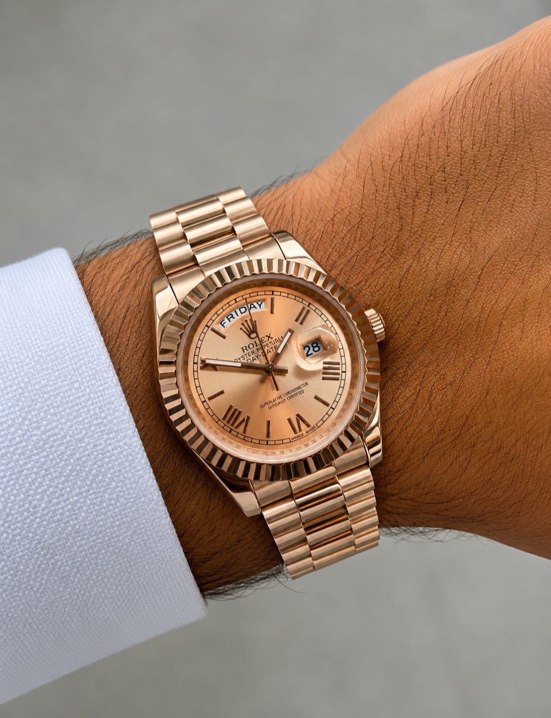 Rolex | Day Date 40 Watch – White / Gold / Blue