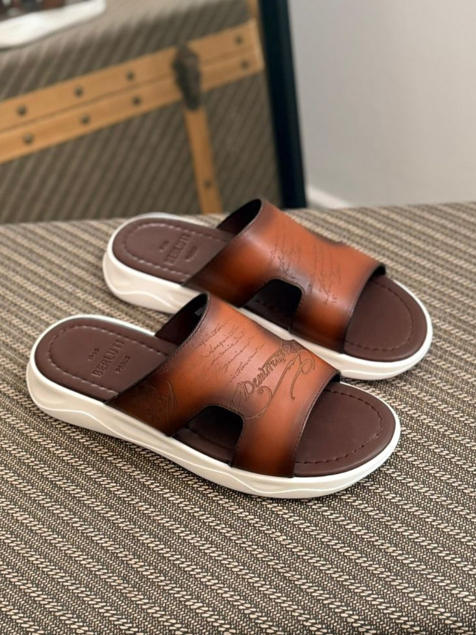 Hermès | Empire Poppy Feu Sandals – Orange