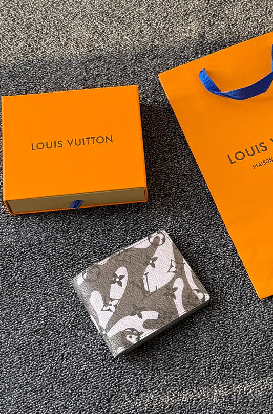 Louis Vuitton | Multiple Chalk Zebra Wallet – Black / White / Blue