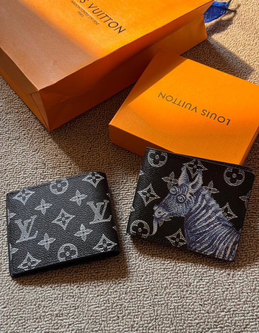 Louis Vuitton | Multiple Damier Graphite Alps Souvenir Patches Wallet – Black / Multicolor