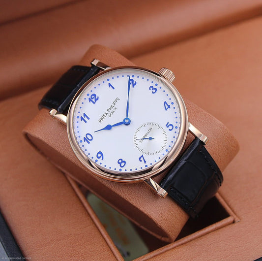 Patek Philippe | Complications Annual Calendar Chronograph Watch – Silver / Blue