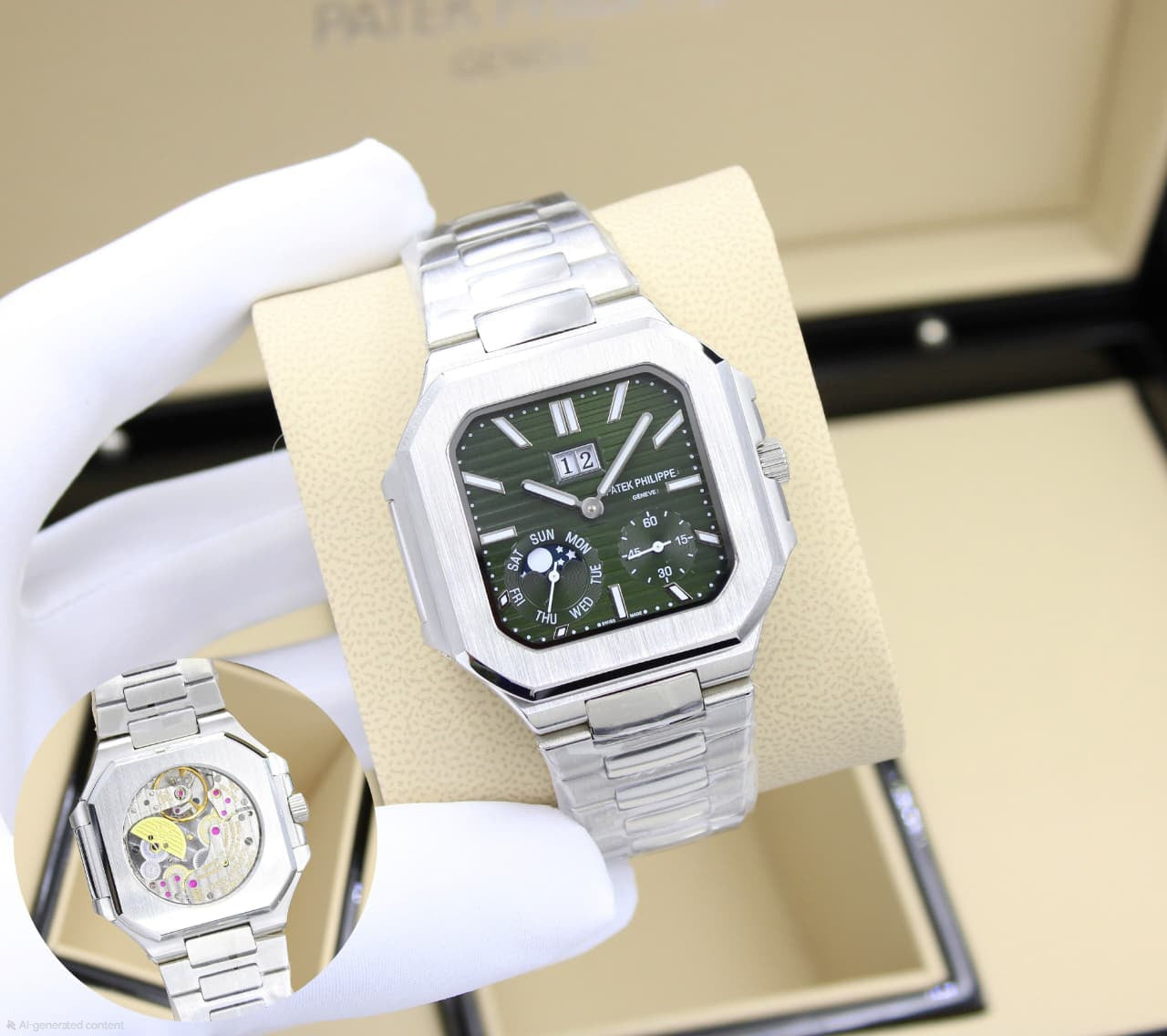 Patek Philippe | Cubitus Instantaneous Grand Date Day Moon Phases Tiffany Watch – Blue
