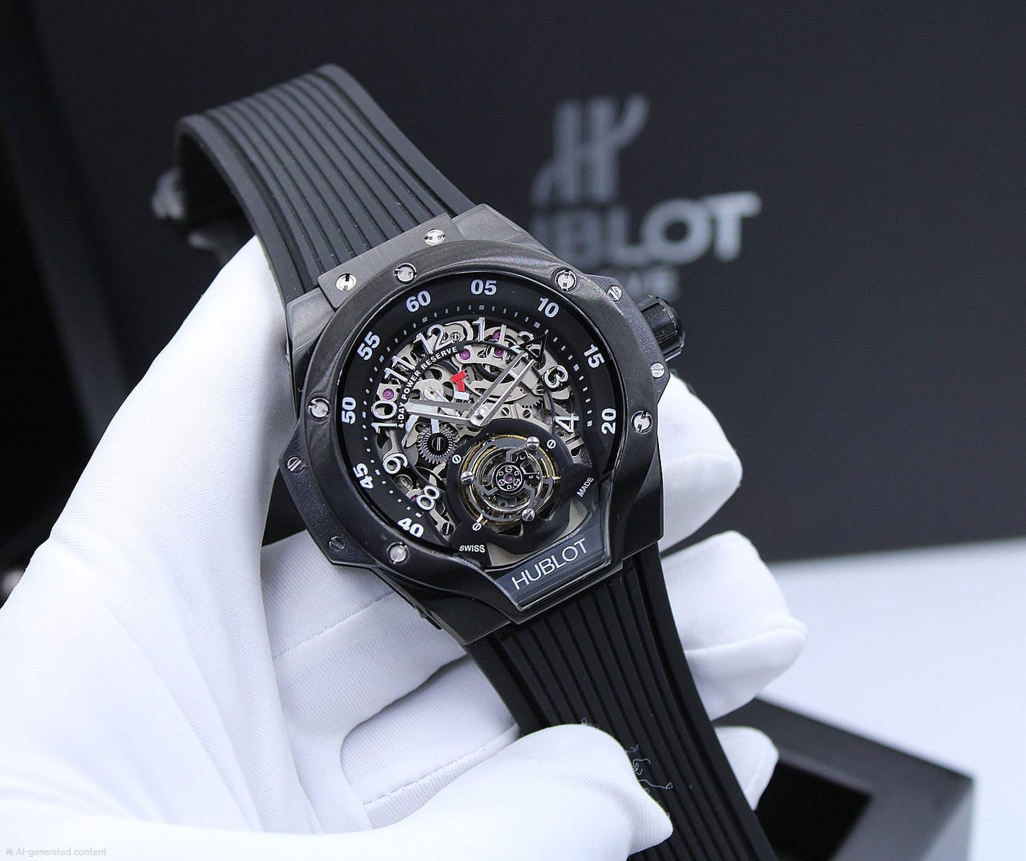 Hublot | Big Bang Tourbillon Power Reserve King Watch – Gold / Black