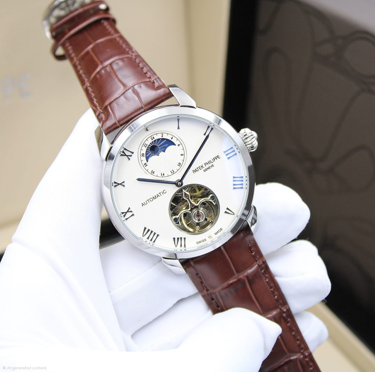 Patek Philippe | Calatrava Small Seconds Watch – Silver / Blue