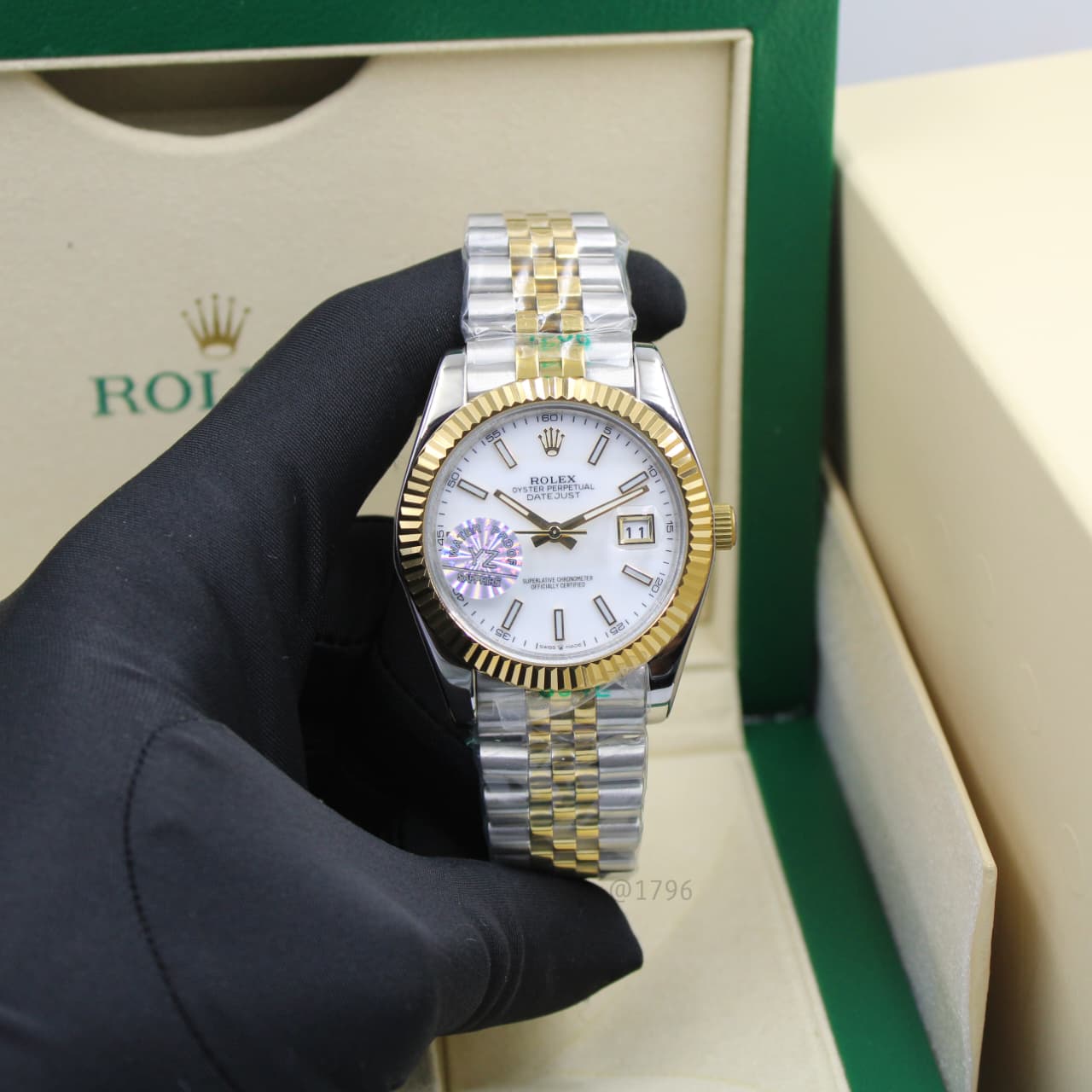 Rolex | Datejust 36 Rolesor Diamonds Watch – Yellow / Black