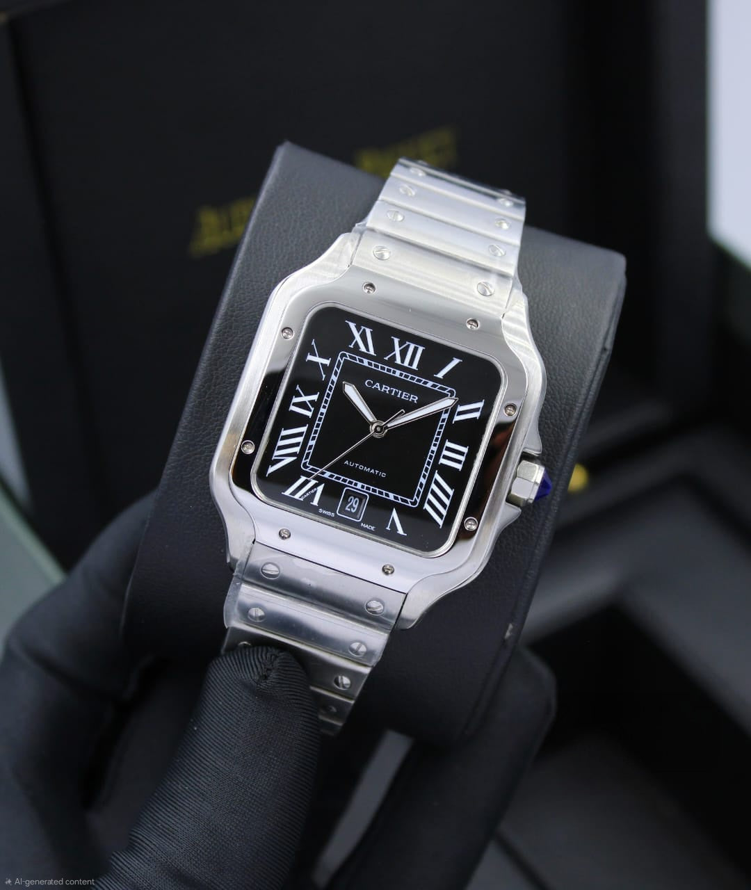 Cartier | Santos de Cartier Dual Time Watch – Black