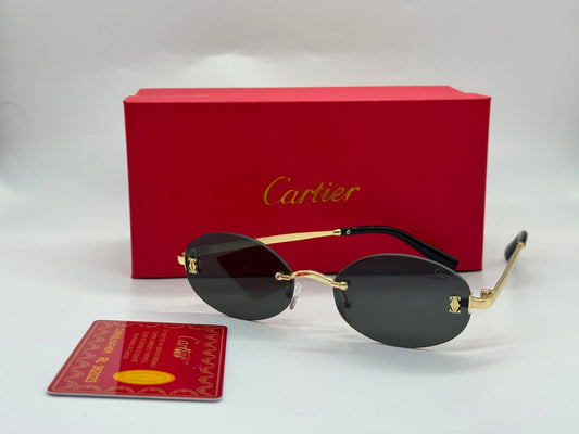 Cartier | Panthère de Cartier Rimless Glasses – Gold / Clear / Burgundy