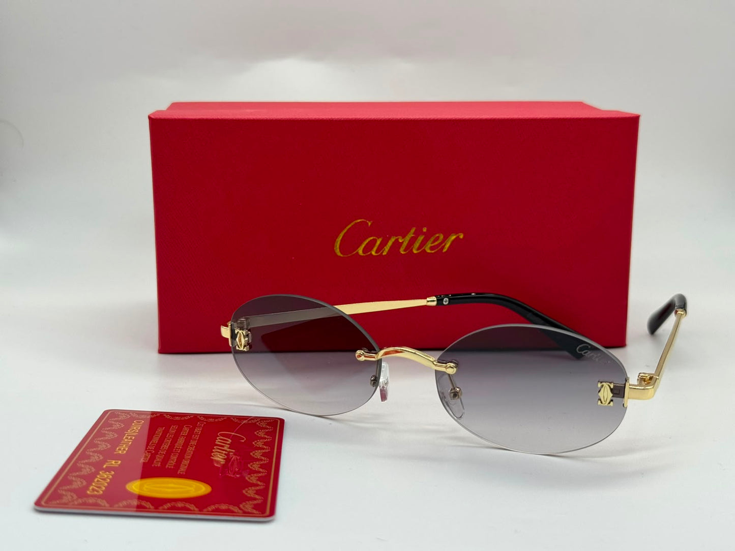 Cartier | Panthère de Cartier Rimless Eyeglasses – Platinum / Silver / Clear