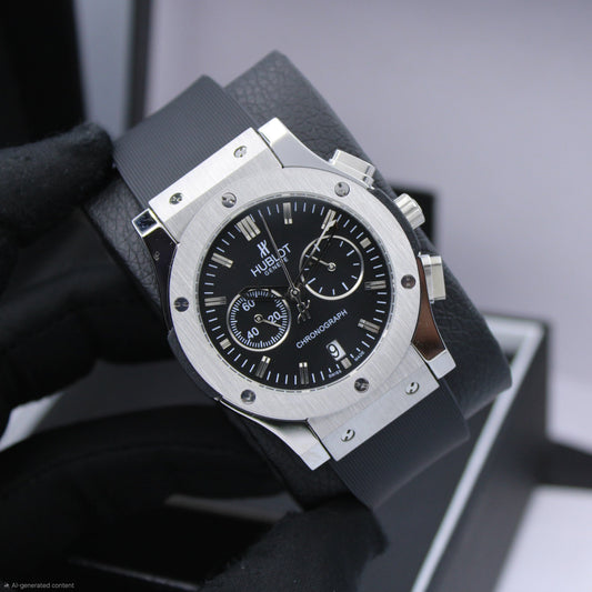 Hublot | Big Bang Chronograph Alligator Watch – White / Black