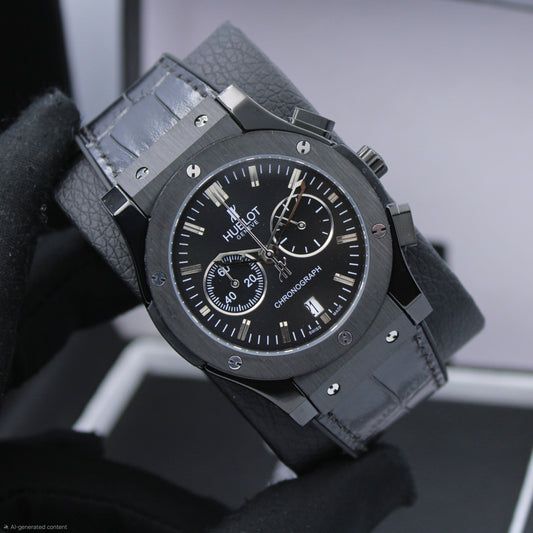 Hublot | Big Bang Chronograph Alligator Watch – Black