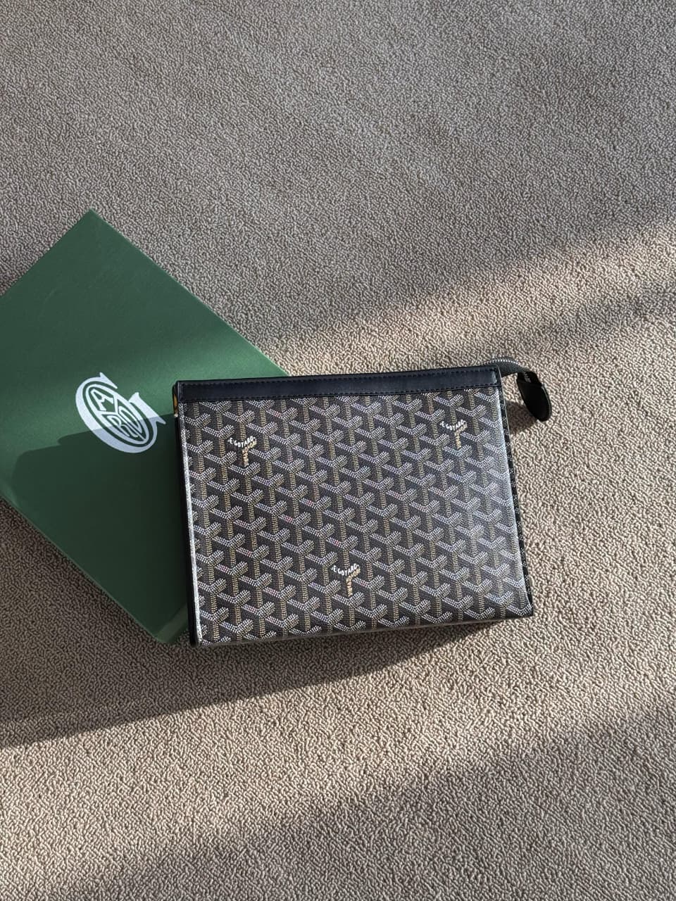 Goyard | Goyardine Jouvence Pouch – White / Light Grey