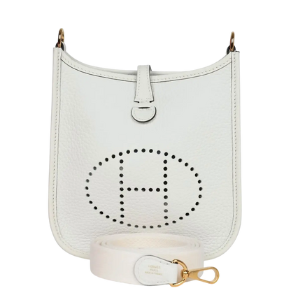 Hermes Evelyne TPM New White Clemence Gold Hardware