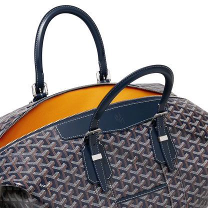 Goyard Bowling 45 Navy Blue Duffle Bag