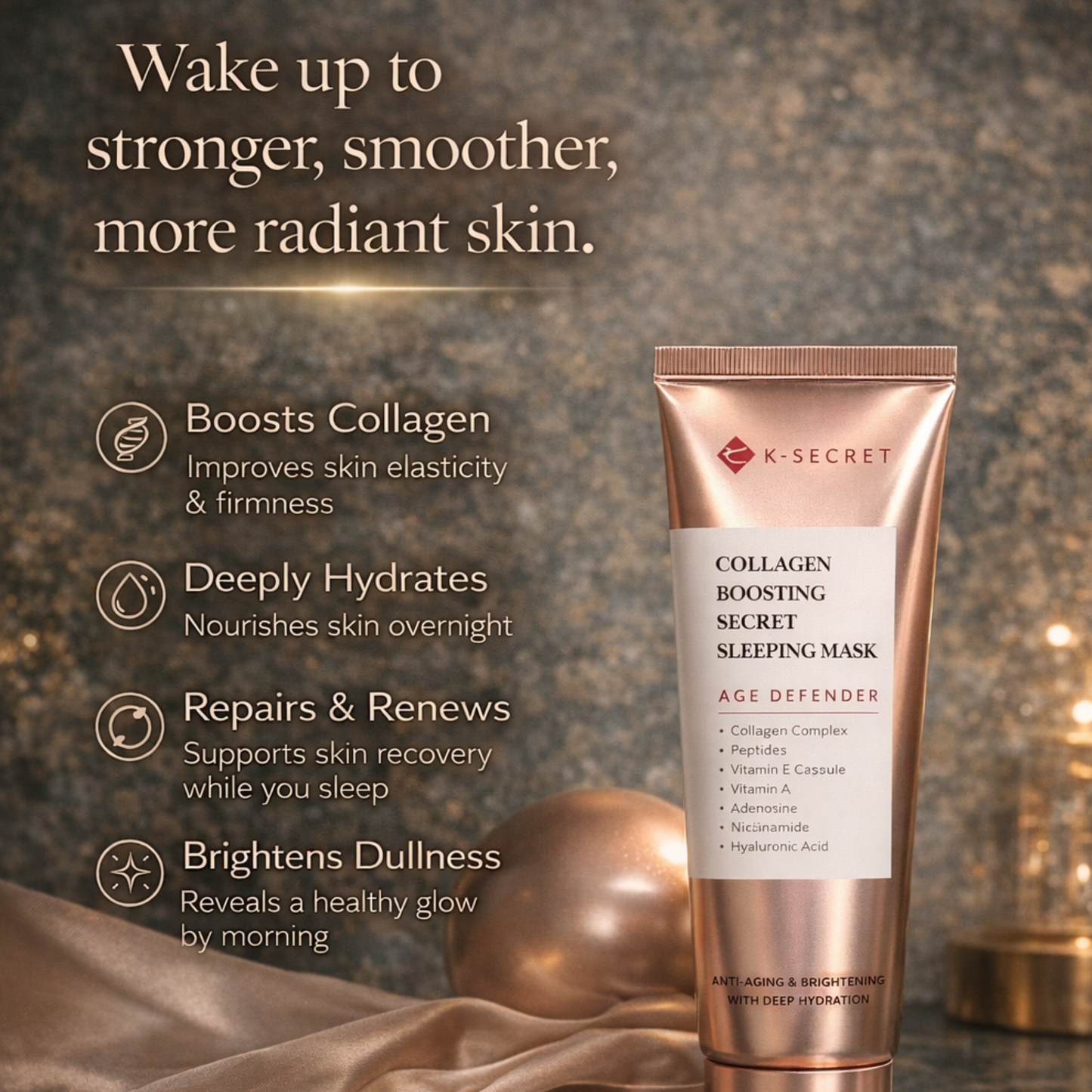 K-Secret Collagen Sleeping Mask – Overnight Hydration & Glow