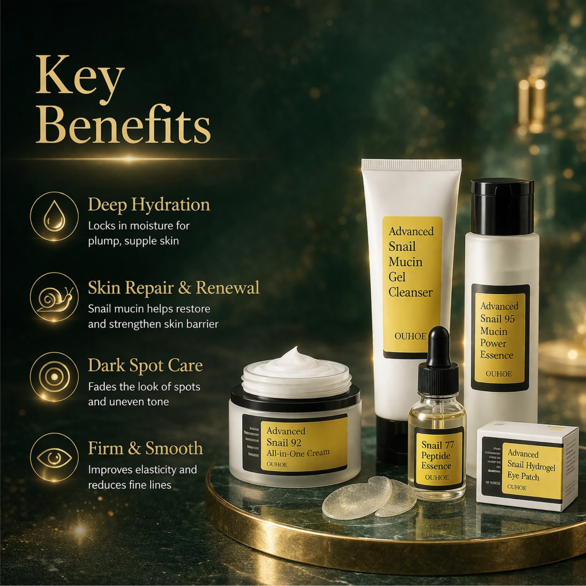Snail Repair Skincare Kit – Hydrating Renewal Routine Set
